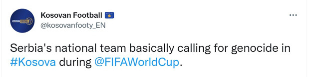 Обвинения в адрес сборной Сербии. Фото Соцсети Обвинения в адрес сборной Сербии. Фото Соцсети