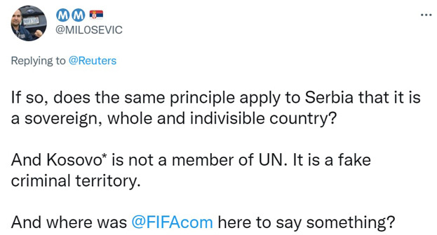 Обвинения в адрес сборной Сербии. Фото Соцсети Обвинения в адрес сборной Сербии. Фото Соцсети