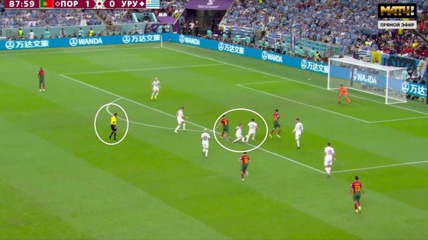 Эпизод матча Португалия — Уругвай. Эпизод матча Португалия — Уругвай.