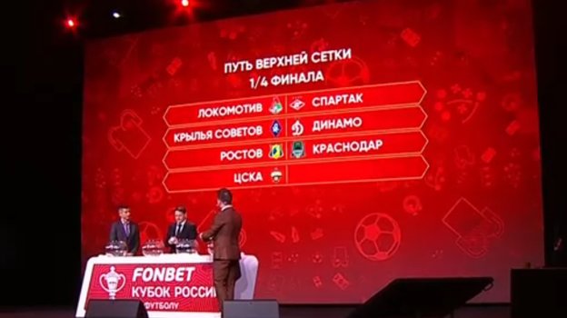 Ошибка во время жеребьевки 1/4 финала Кубка России. Ошибка во время жеребьевки 1/4 финала Кубка России.