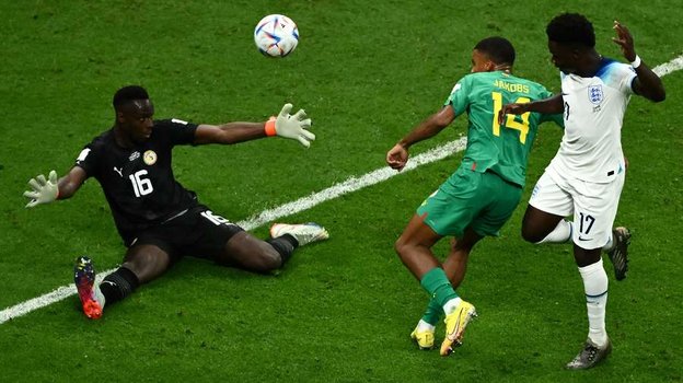 4 декабря. Англия — Сенегал — 3:0. Гол Букайо Сака. Фото AFP 4 декабря. Англия — Сенегал — 3:0. Гол Букайо Сака. Фото AFP