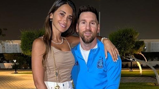 Антонелла и Лионель на ЧМ в Катаре. Фото Соцсети Антонелла и Лионель на ЧМ в Катаре. Фото Соцсети