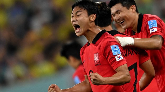 Эмоции игроков сборной Кореи после гола в ворота Бразилии. Фото AFP Эмоции игроков сборной Кореи после гола в ворота Бразилии. Фото AFP