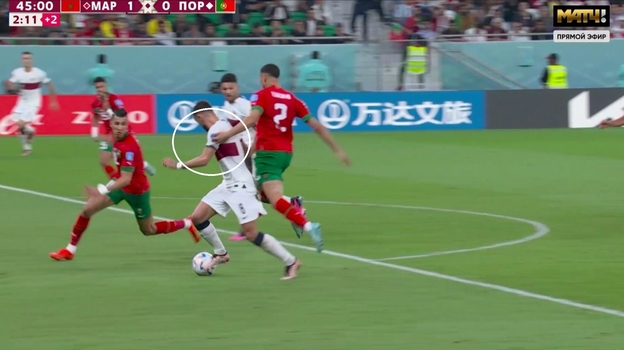 Момент матча Марокко – Португалия. Момент матча Марокко – Португалия.
