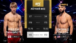 Пэдди Пимблетт — Джаред Гордон: видеообзор боя UFC 282