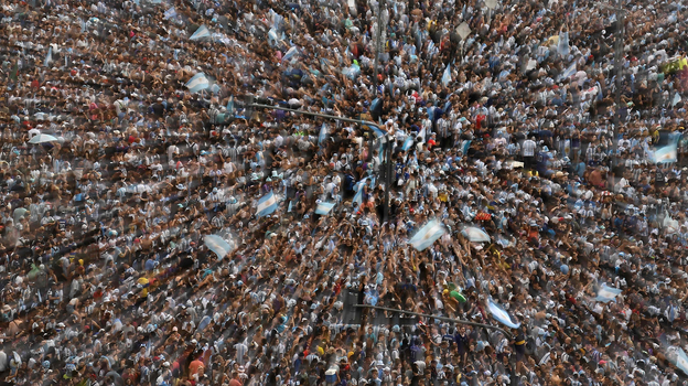 Море аргентинских фанатов. Фото AFP Море аргентинских фанатов. Фото AFP