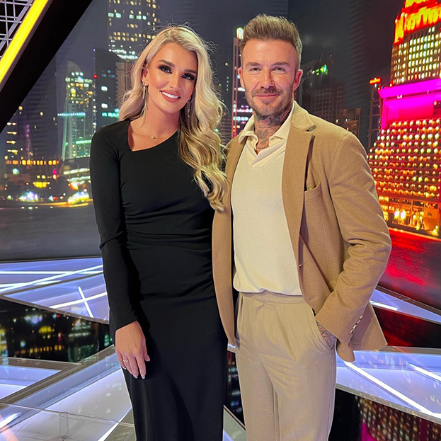 Кейлин Кайл и Дэвид Бекхэм в студии. Фото Соцсети Кейлин Кайл и Дэвид Бекхэм в студии. Фото Соцсети