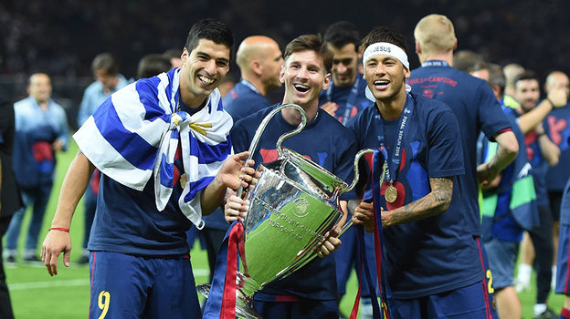 Луис Суарес, Лионель Месси и Неймар в 2014 году. Фото Global Look Press Луис Суарес, Лионель Месси и Неймар в 2014 году. Фото Global Look Press