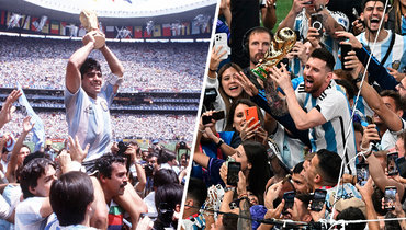 Диего Марадона и Лионель Месси принесли Аргентине золото чемпионата мира в 1986-м и 2022-м.