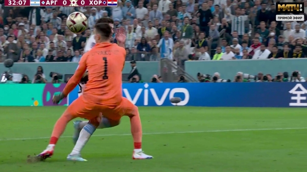 Скриншот. Эпизод матча ЧМ Аргентина — Хорватия. Скриншот. Эпизод матча ЧМ Аргентина — Хорватия.
