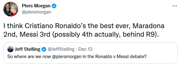 Твиты Пирса Моргана. Фото Соцсети Твиты Пирса Моргана. Фото Соцсети