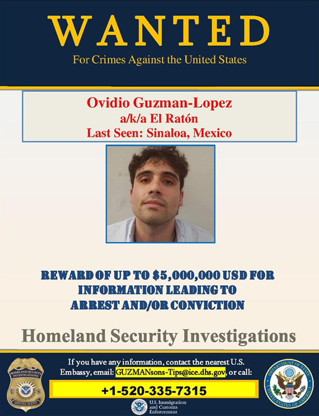 Плакат с розыском Овидио Гусмана. Плакат с розыском Овидио Гусмана.