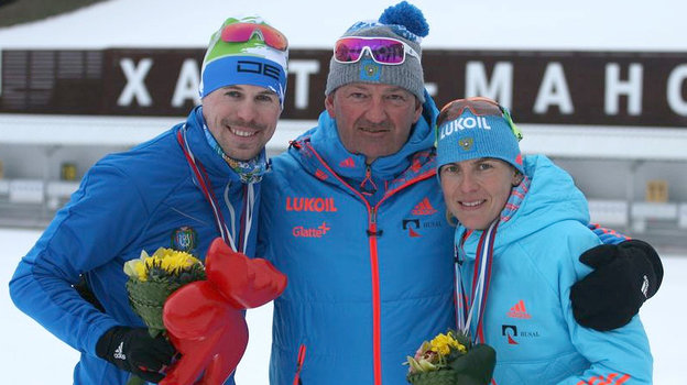 Сергей Устюгов, Маркус Крамер и Наталья Матвеева. Фото ФЛГР Сергей Устюгов, Маркус Крамер и Наталья Матвеева. Фото ФЛГР