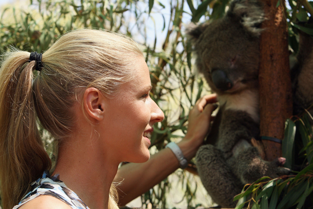 Елена Дементьева и коала. Фото Getty Images Елена Дементьева и коала. Фото Getty Images