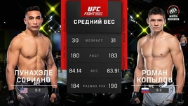 Пунахеле Сориано — Роман Копылов: видеообзор боя UFC Fight Night 217