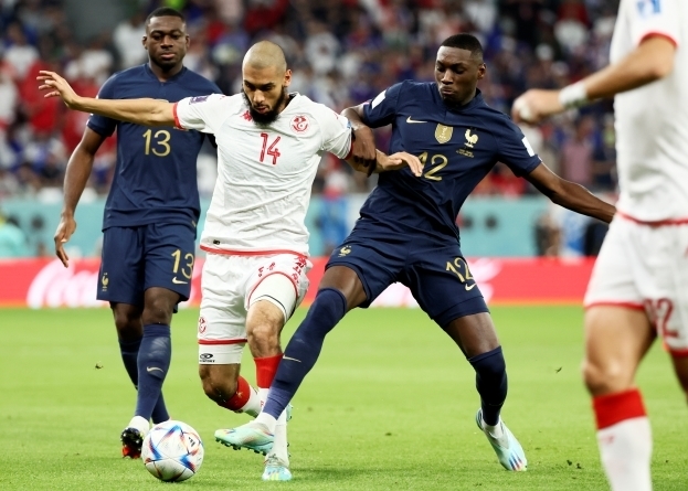 Аисса Лайдуни (в белом) в матче против сборной Франции на ЧМ-2022. Фото Global Look Press Аисса Лайдуни (в белом) в матче против сборной Франции на ЧМ-2022. Фото Global Look Press