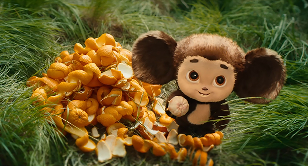 Скрин из фильма «Чебурашка» 2023 года. Скрин из фильма «Чебурашка» 2023 года.