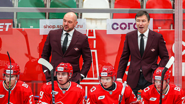 Андрей Марков (слева). Фото ХК «Спартак» Андрей Марков (слева). Фото ХК «Спартак»