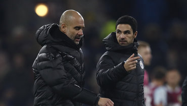 Микель Артета и Пеп Гвардиола в «Манчестер Сити».