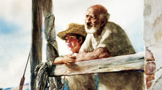 Кадр из фильма «Старик и море». Кадр из фильма «Старик и море».