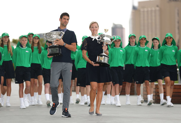 Победители Australian Open-2016 Новак Джокович и Анжелика Кербер. Фото Getty Images Победители Australian Open-2016 Новак Джокович и Анжелика Кербер. Фото Getty Images