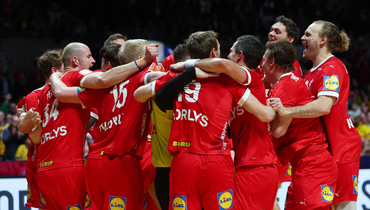 Гандболисты сборной Дании.