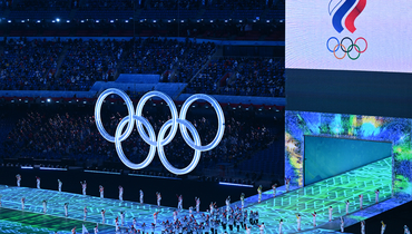 Сборная России на церемонии открытия Олимпиады в Пекине.