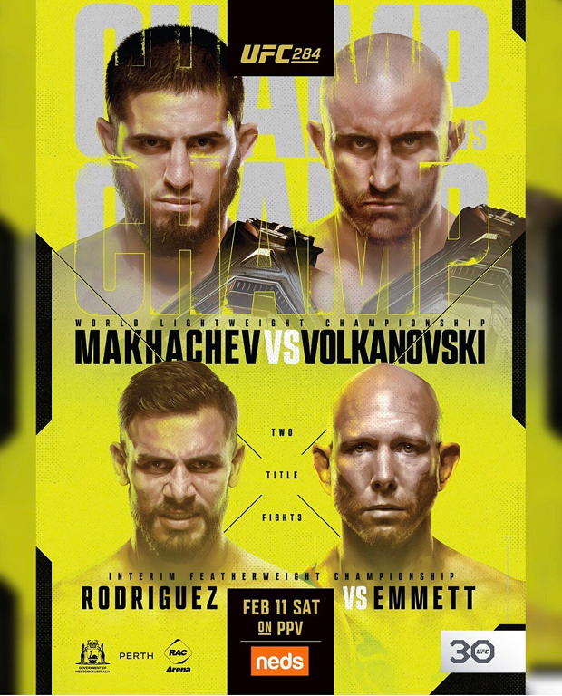 Анонс UFC 284. Фото UFC, Соцсети Анонс UFC 284. Фото UFC, Соцсети