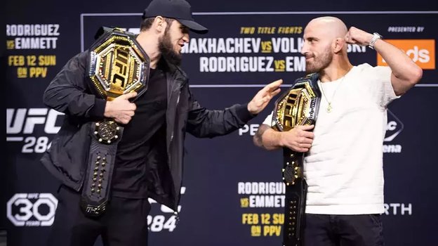 Ислам Махачев и Алекс Волкановски. Фото USA Today Sports Ислам Махачев и Алекс Волкановски. Фото USA Today Sports