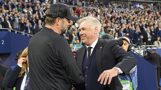 Юрген Клопп и Карло Анчелотти. Фото Global Look Press Юрген Клопп и Карло Анчелотти. Фото Global Look Press