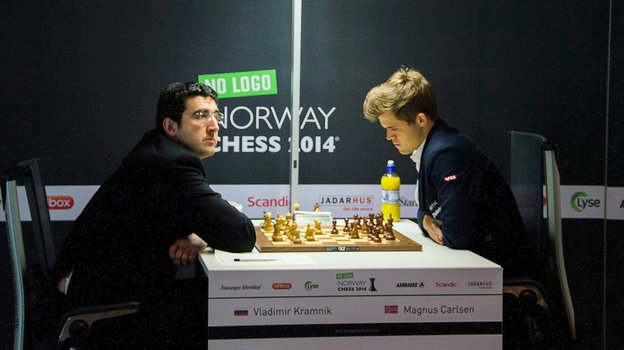 Владимир Крамник и Магнус Карлсен. Фото архив «СЭ» Владимир Крамник и Магнус Карлсен. Фото архив «СЭ»