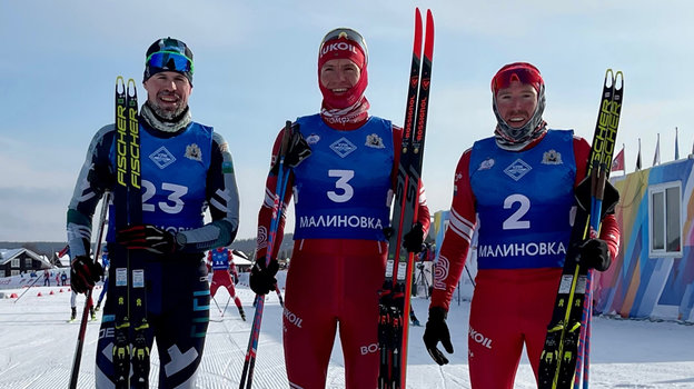 Сергей Устюгов, Александр Большунов, Илья Семиков. Фото Федерация лыжных гонок России Сергей Устюгов, Александр Большунов, Илья Семиков. Фото Федерация лыжных гонок России