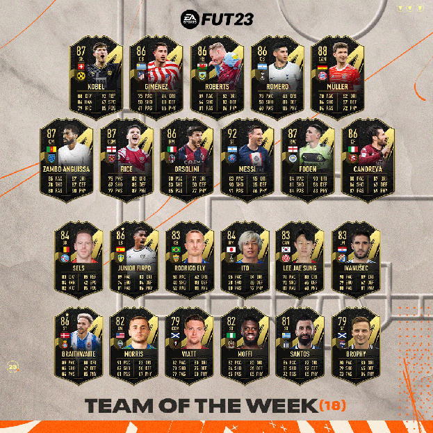 18-я команда недели FIFA 23. Фото Twitter 18-я команда недели FIFA 23. Фото Twitter