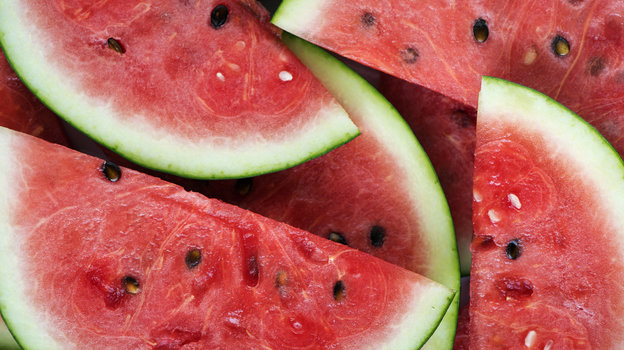 Арбуз. Кусочки сочного арбуза