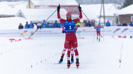 Российский лыжник Александр Большунов