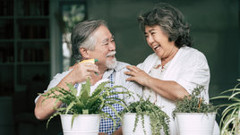 Счастливая пожилая пара