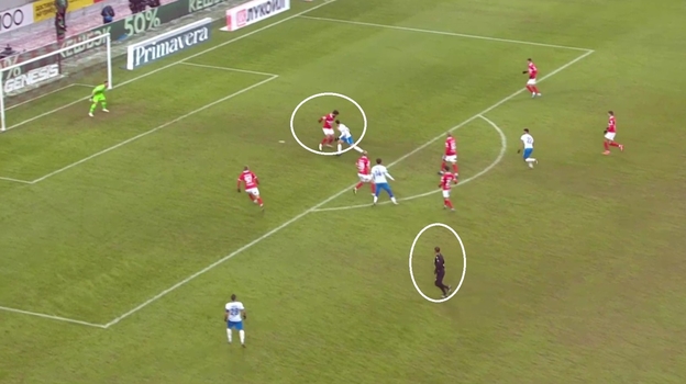 Момент с попаданием мяча в руку Джикии в матче «Спартак» — «Факел».