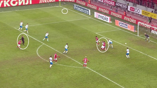 Игорь Калинин сыграл рукой в матче РПЛ «Спартак» — «Факел».