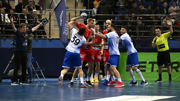 Момент матча между сборными России и Белоруссии.