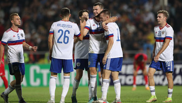 Футболисты сборной России.