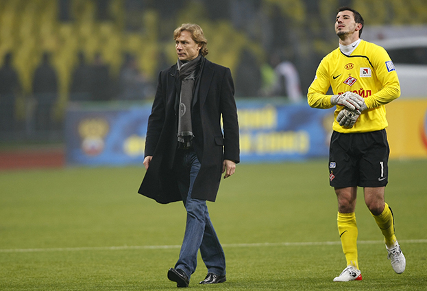 Валерий Карпин и Сослан Джанаев.