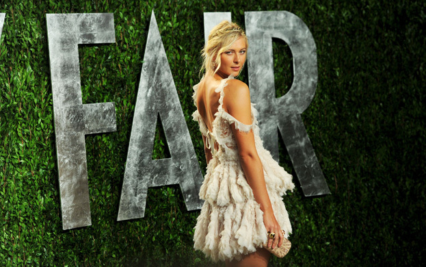 Мария Шарапова на вечеринке «Оскара» в 2012 году. Мария Шарапова