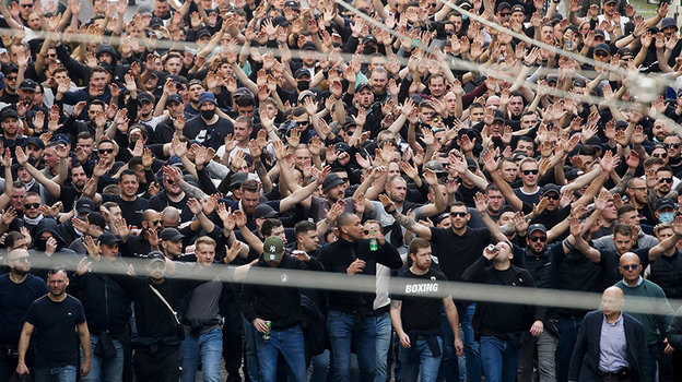 Болельщики в Неаполе.