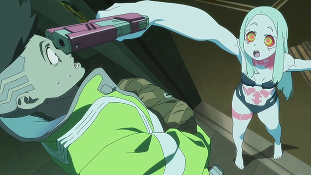 Кадр из сериала «Киберпанк: Бегущие по краю».