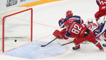 Гол «Локомотива» в ворота ЦСКА.