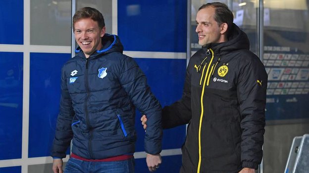 Юлиан Нагельсманн (слева) и Томас Тухель в 2017-м году.