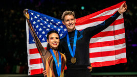 Фигуристы Мэдисон Чок и Эван Бэйтс.