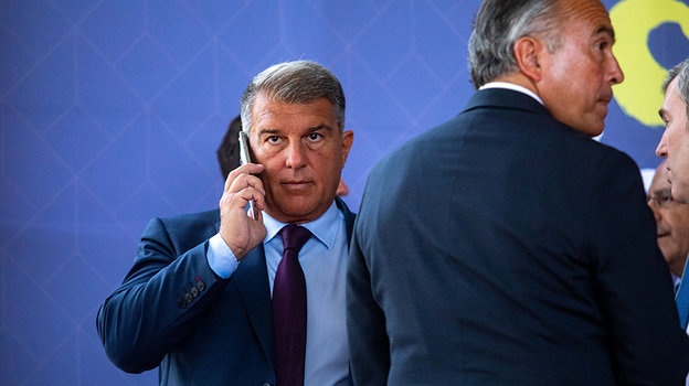 Жоан Лапорта. Президент «Барселоны» Жоан Лапорта.