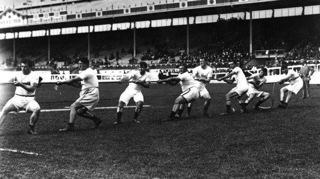 Соревнования по перетягиванию каната на Олимпиаду в 1908 году. Соревнования по перетягиванию каната на Олимпиаду в 1908 году