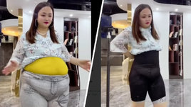 Китаянка показывает «волшебные» утягивающие шорты